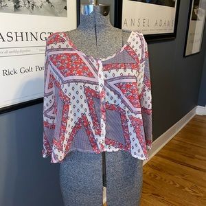 Charlotte Russe Boho Patterned Blouse